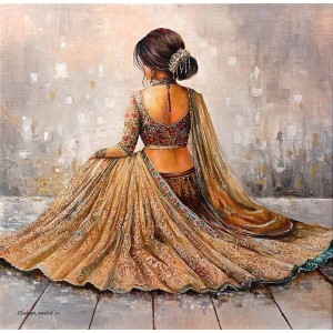 Sabeen Rashid, 24 x 24 Inches, Acrylic on Canvas, Figurative Painting, AC-SBRS-019